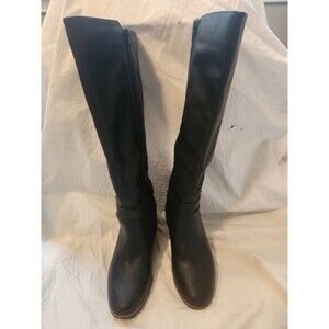 Soul Naturalizer Womens Harvest Riding Boots Black Wedge Knee High Zip 8M